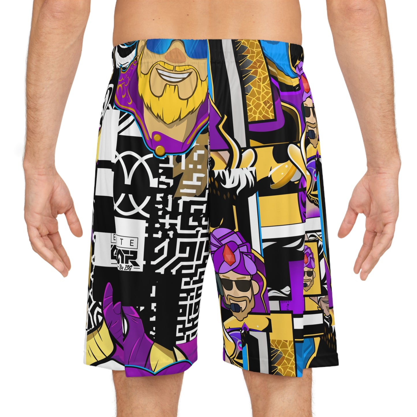 Portal Patterned Playwear Hip-Hop Style Basketball Short