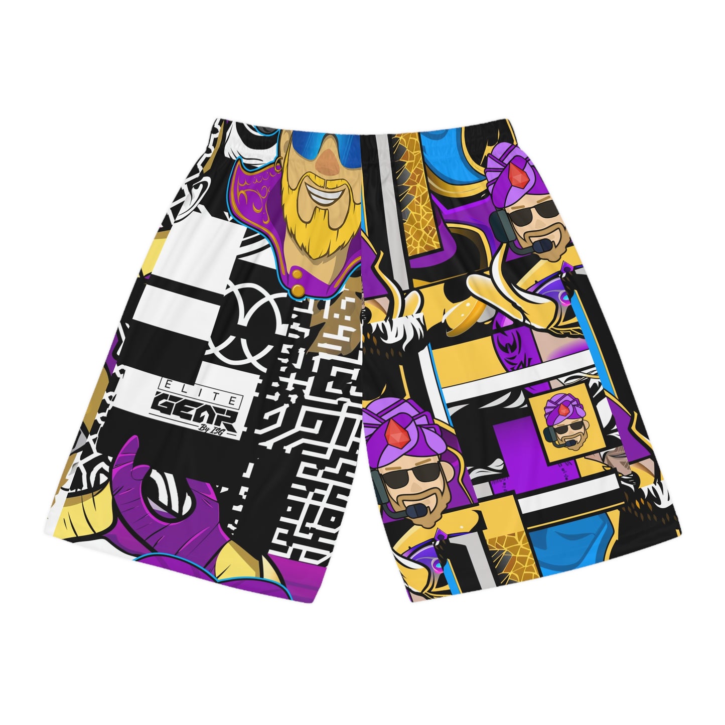 Portal Patterned Playwear Hip-Hop Style Basketball Short