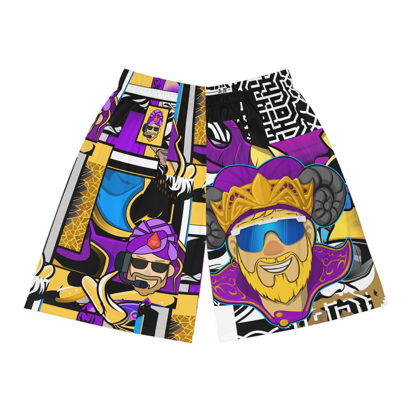 Portal Patterned Playwear Hip-Hop Style Basketball Short