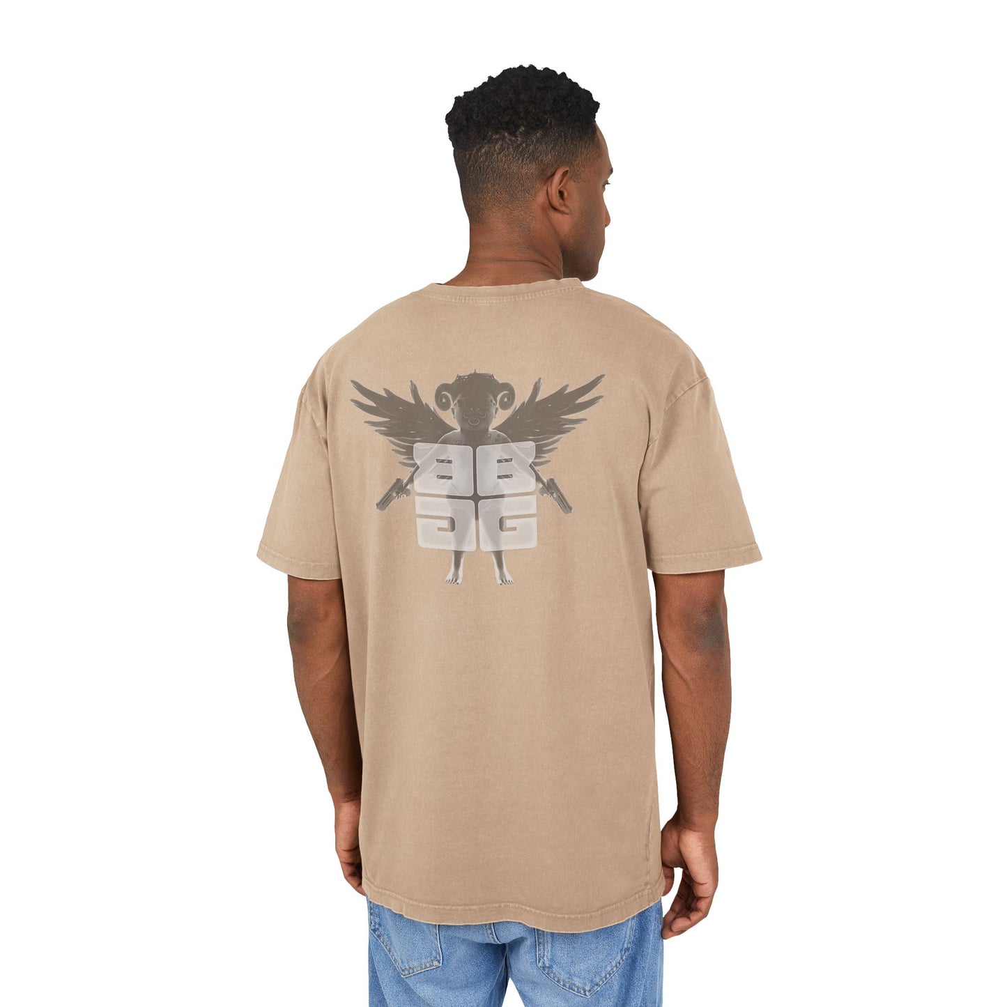 Oversized Acid-Wash Tee - Relic of the Fallen