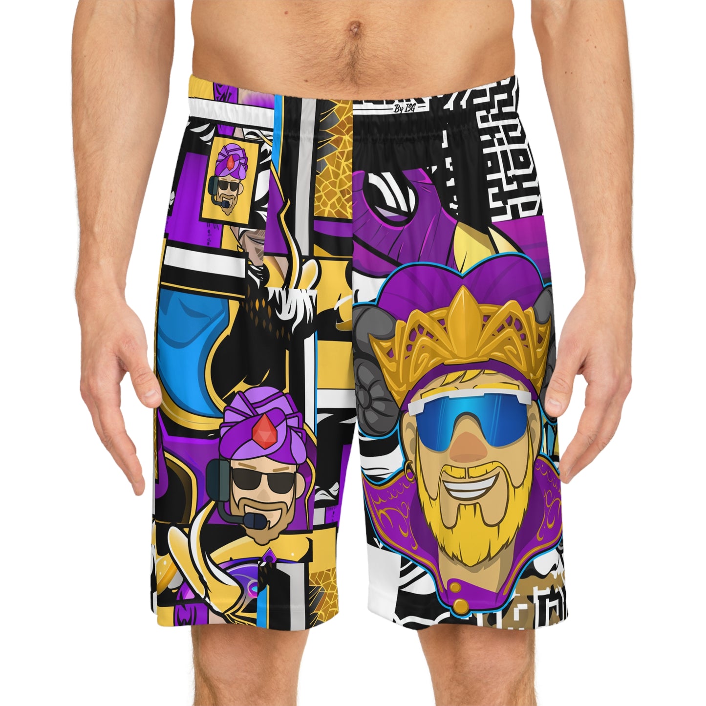 Portal Patterned Playwear Hip-Hop Style Basketball Short