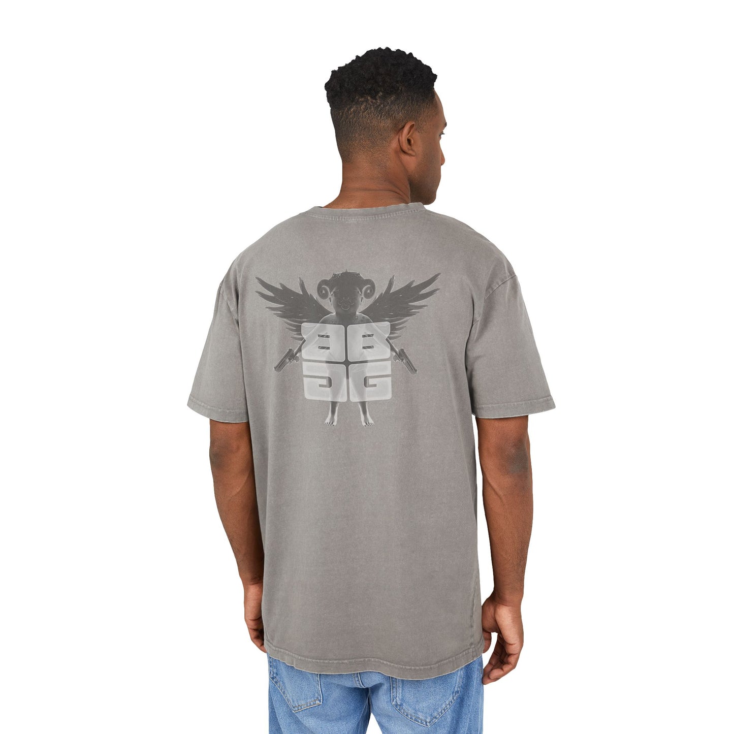 Oversized Acid-Wash Tee - Relic of the Fallen